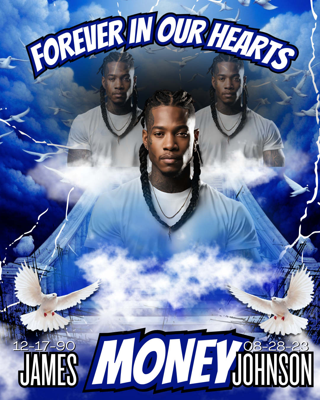 Editable Memorial 4 Designs