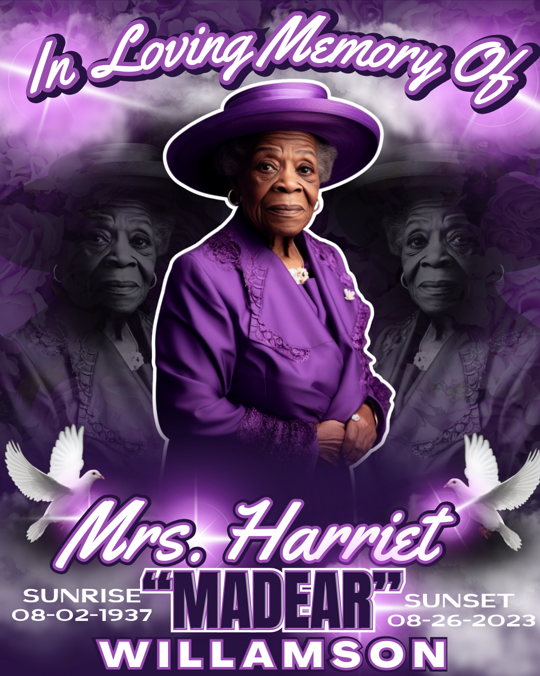 Editable Memorial 4 Designs